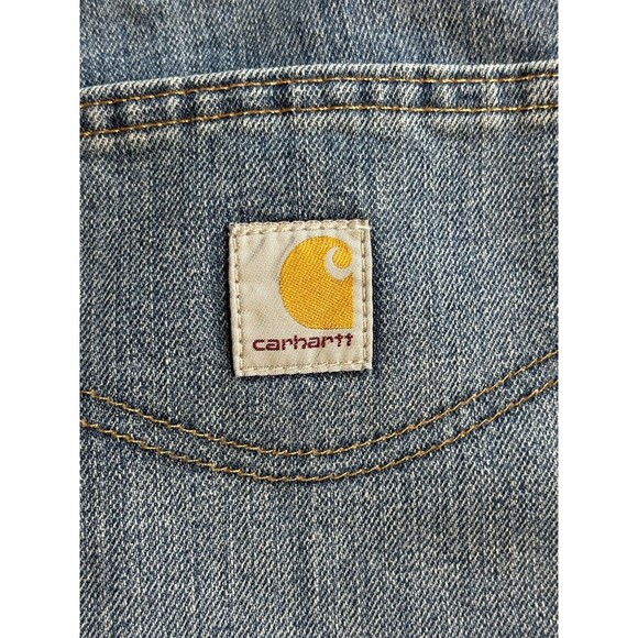 Carhartt BD1483-M Mens Blue Relaxed Fit 5 Pocket Denim Straight Jeans Size 38x32 - Picture 6 of 6